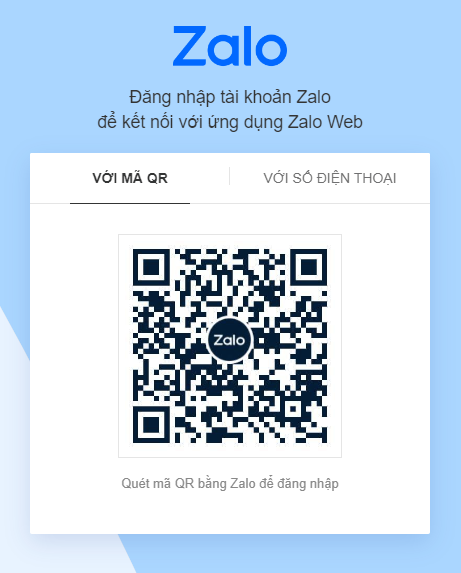 Đăng nhập Zalo web bằng mã QR