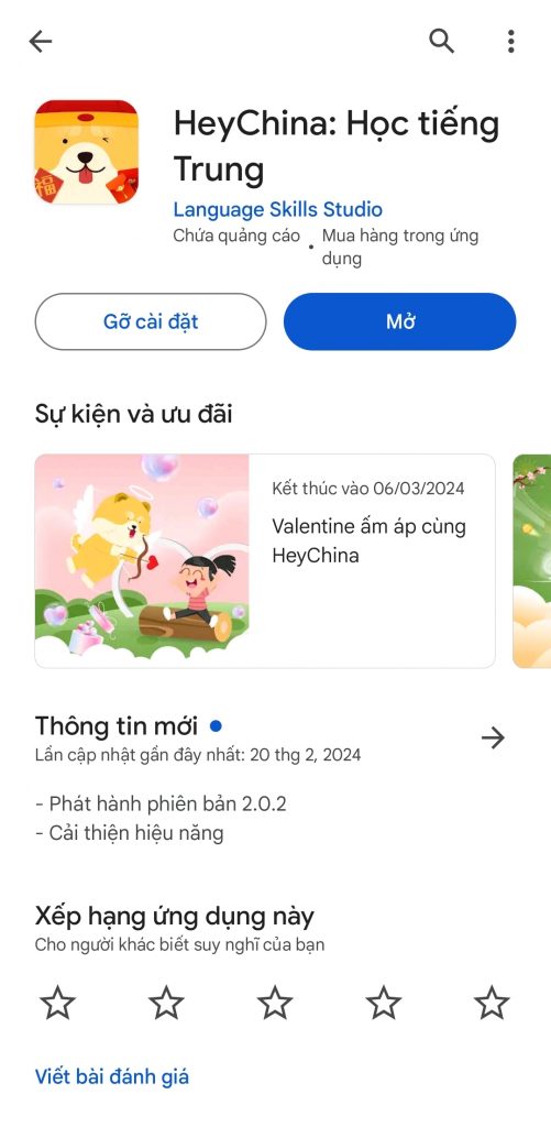 HeyChina: Ứng dụng học tiếng Trung dành cho người Việt