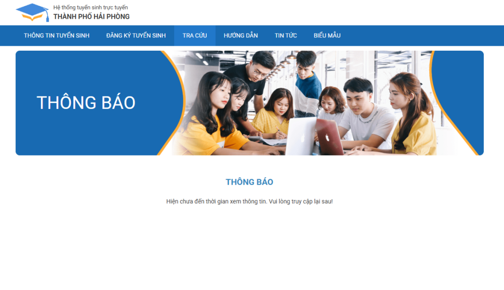 Hệ thống tra cứu điểm thi vào 10 của Hải Phòng